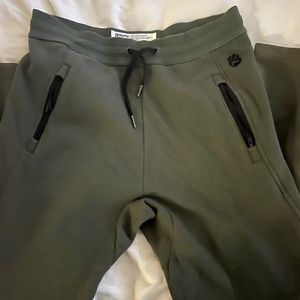 GRIP Fleece lounge pants, green, Medium